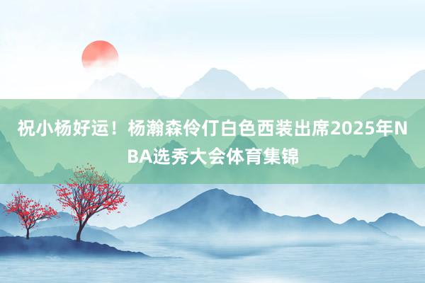 祝小杨好运！杨瀚森伶仃白色西装出席2025年NBA选秀大会体育集锦