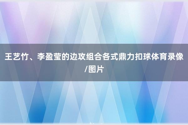 王艺竹、李盈莹的边攻组合各式鼎力扣球体育录像/图片
