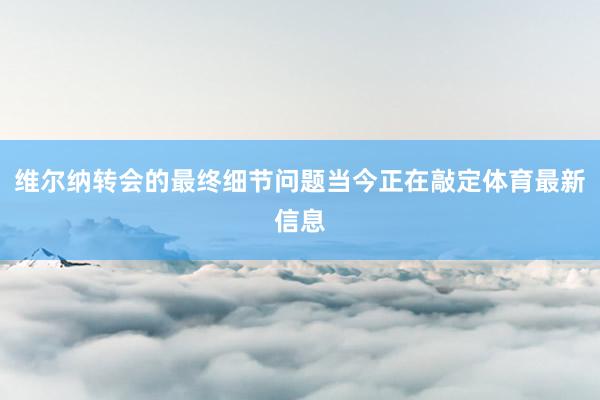 维尔纳转会的最终细节问题当今正在敲定体育最新信息